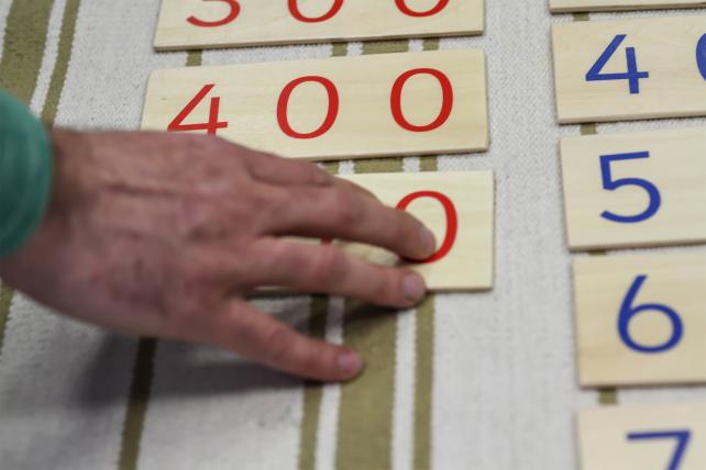 Wooden number cards